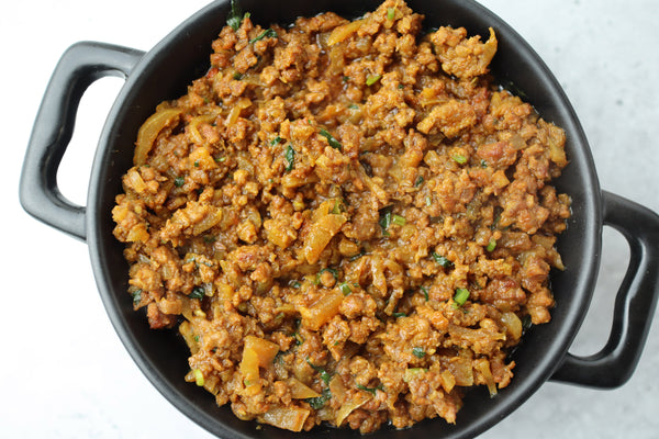 Pre-cooked keema, spiced minced lamb ready to use in curries