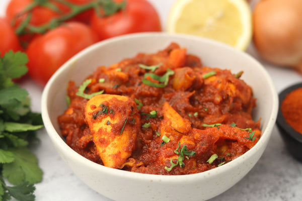 Chicken pathia, a sweet, sour and spicy British Indian restaurant curry