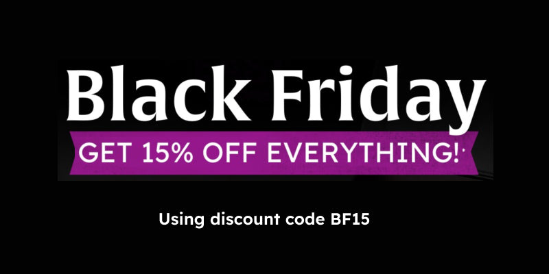 Get 15% off everything in our Black Friday sale. Use code BF15 at checkout