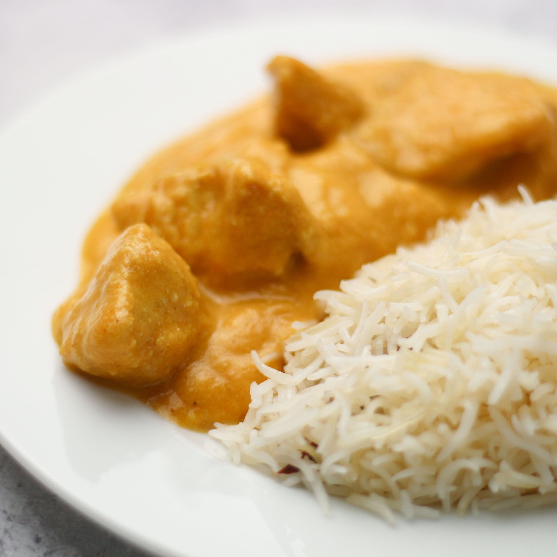 Korma curry with rice