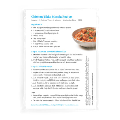 Tikka Masala Spice Kit Instructions