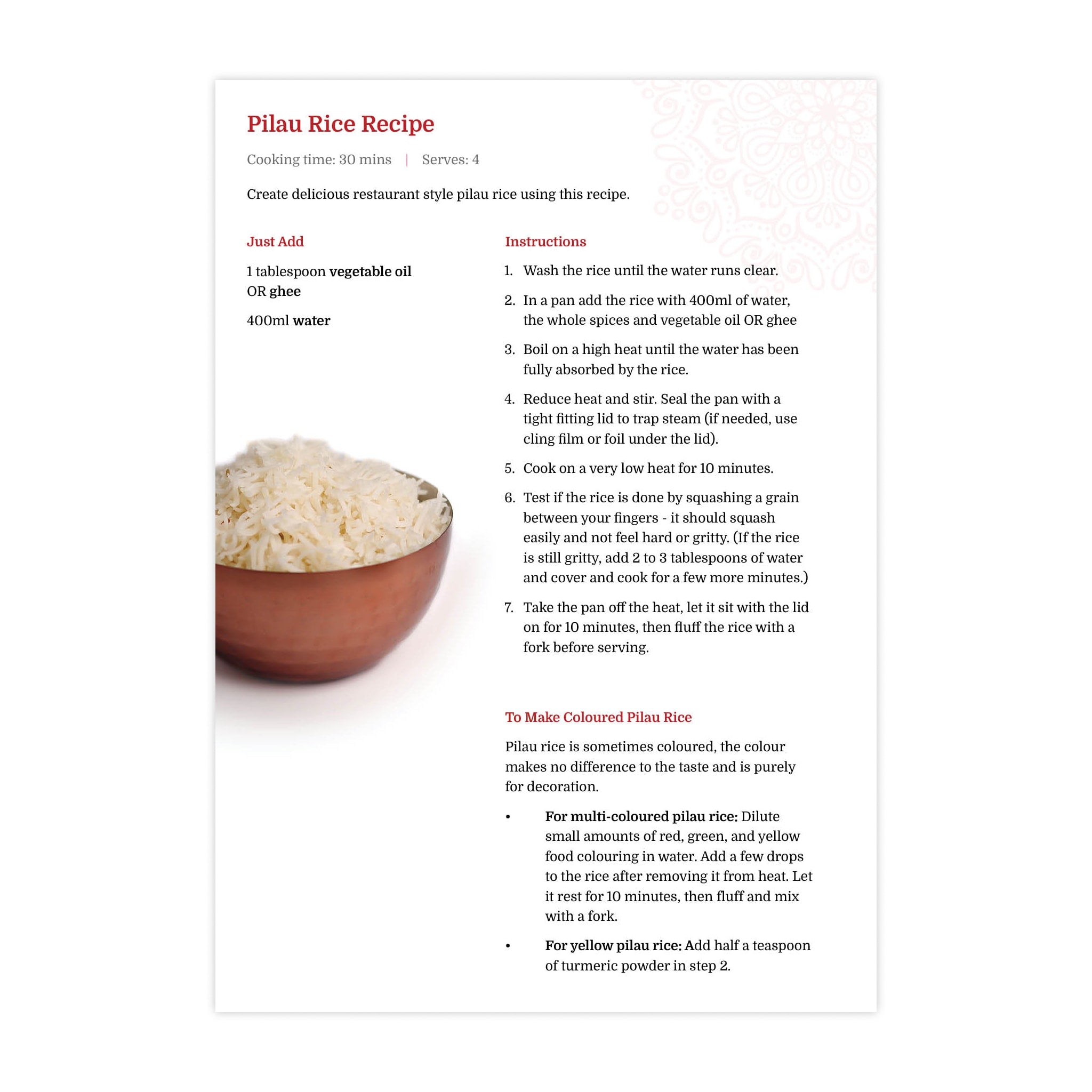 Pilau Rice Kit – East at Home