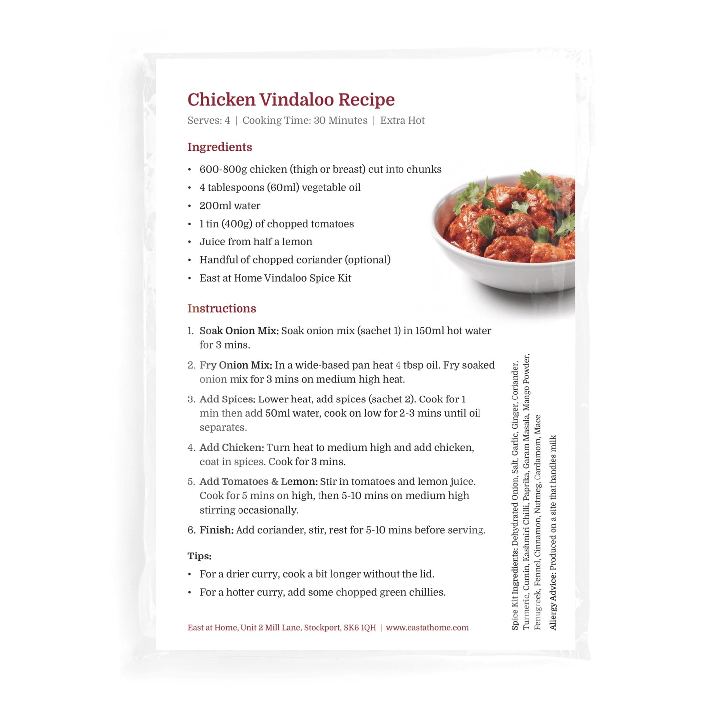 Vindaloo Spice Kit